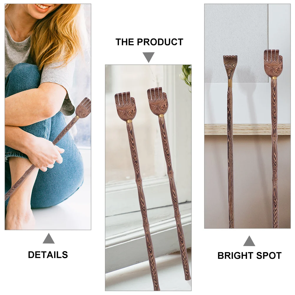 

3pcs Wooden Back Scratcher Massager Sticks Itching Relief Body Scratch Tool Claw Scratcher Shoulder Scraping Massage Stick