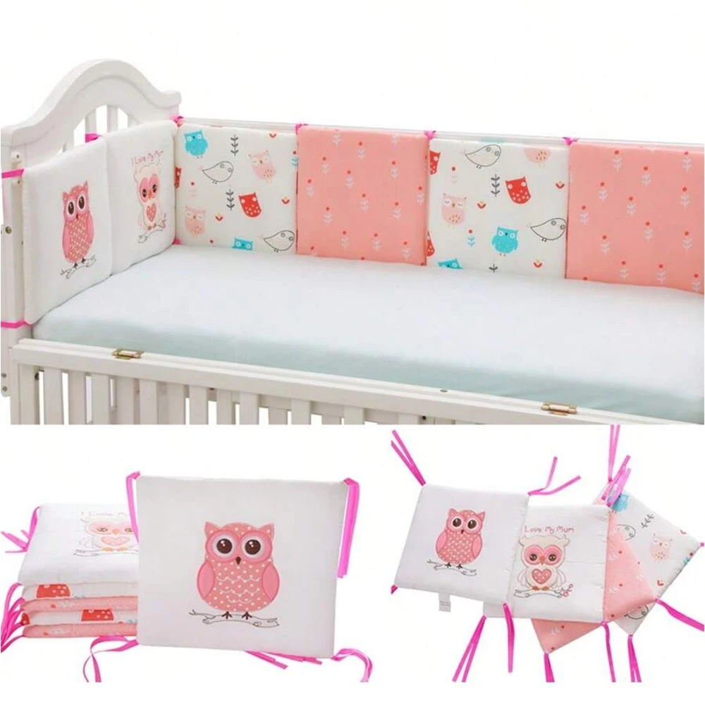 Защита для детской кроватки, накладки на бампер для кроватки, 6 шт./компл., бампер для детской кроватки, детская безопасная кровать вокруг хлопчатобумажной кроватки, защита от столкновений, защита от падения