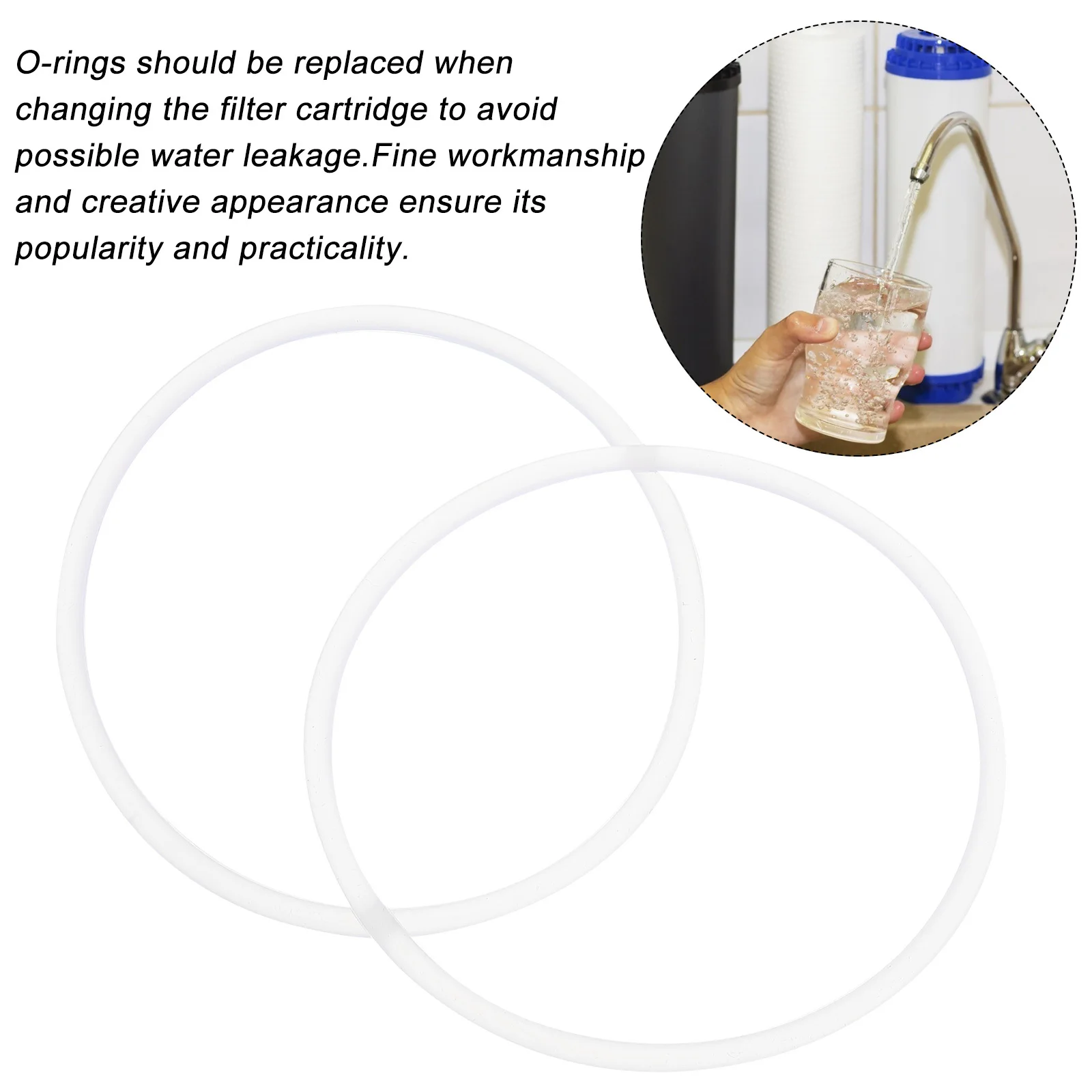 10Pcs Water Filter Housing Silicone Seal Rings Replacement O-Rings Gasket Set Leak Repair Kit Seal O-Ring Sealing Washer