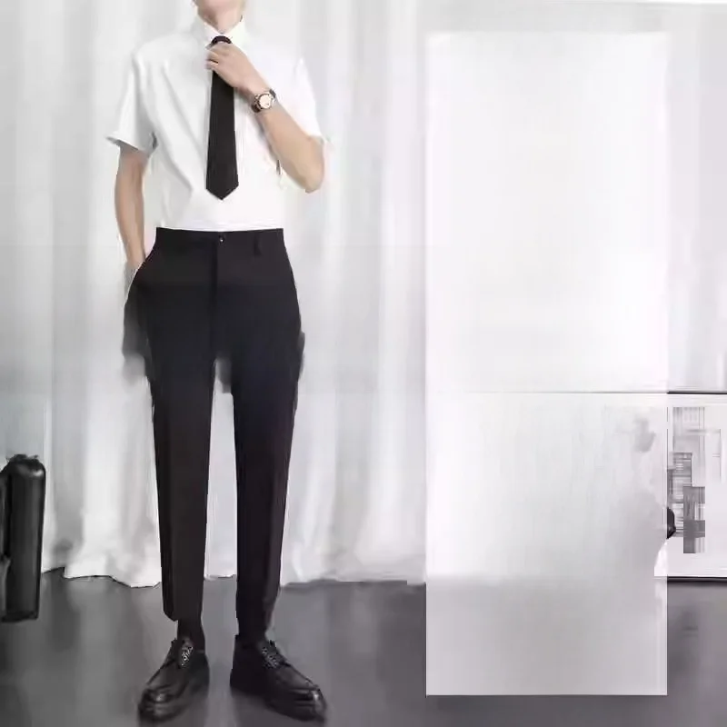 Busin Casual Ort Sve White Irt Men's Faionable Adult Clothing Set Haome Haome U…