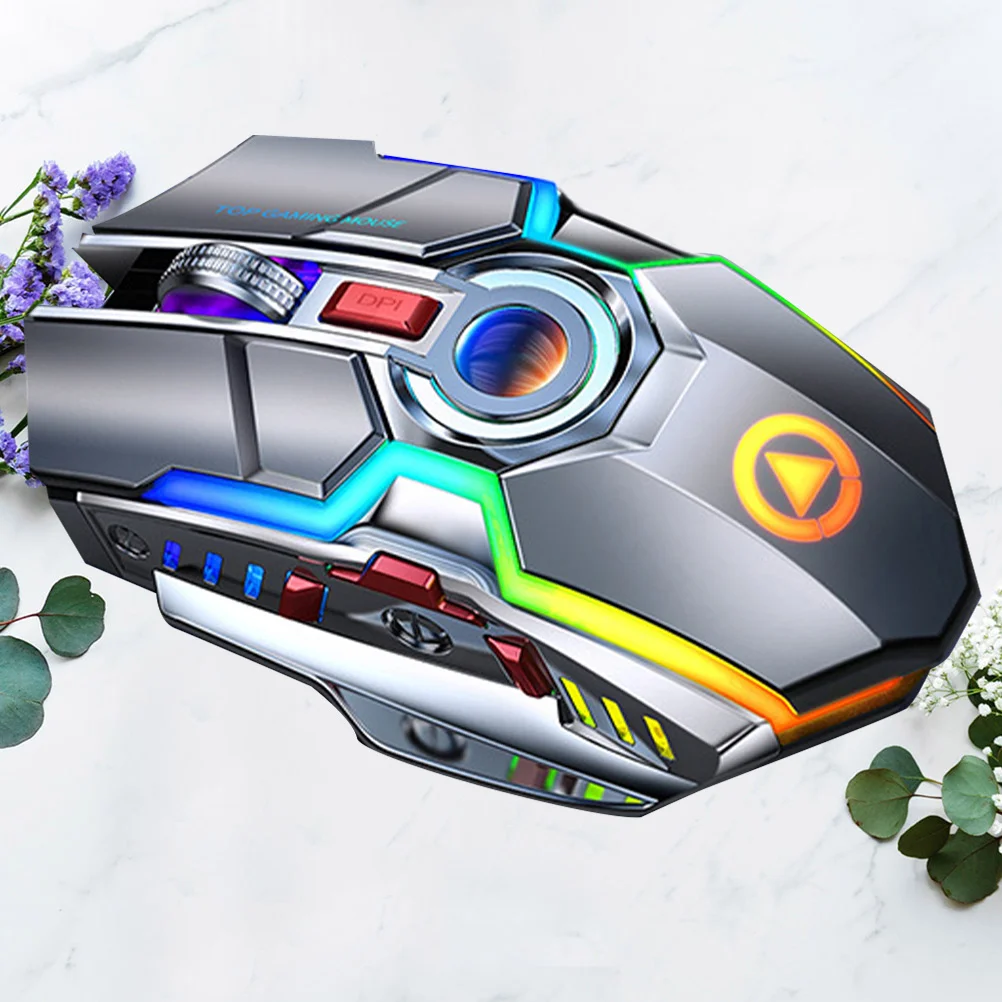 

1 шт., беспроводная зарядка, 2,4G, 7 кнопок, эргономичная игровая мышь RGB для ПК, ноутбука, перезаряжаемая игровая мышь с диапазоном 15 м