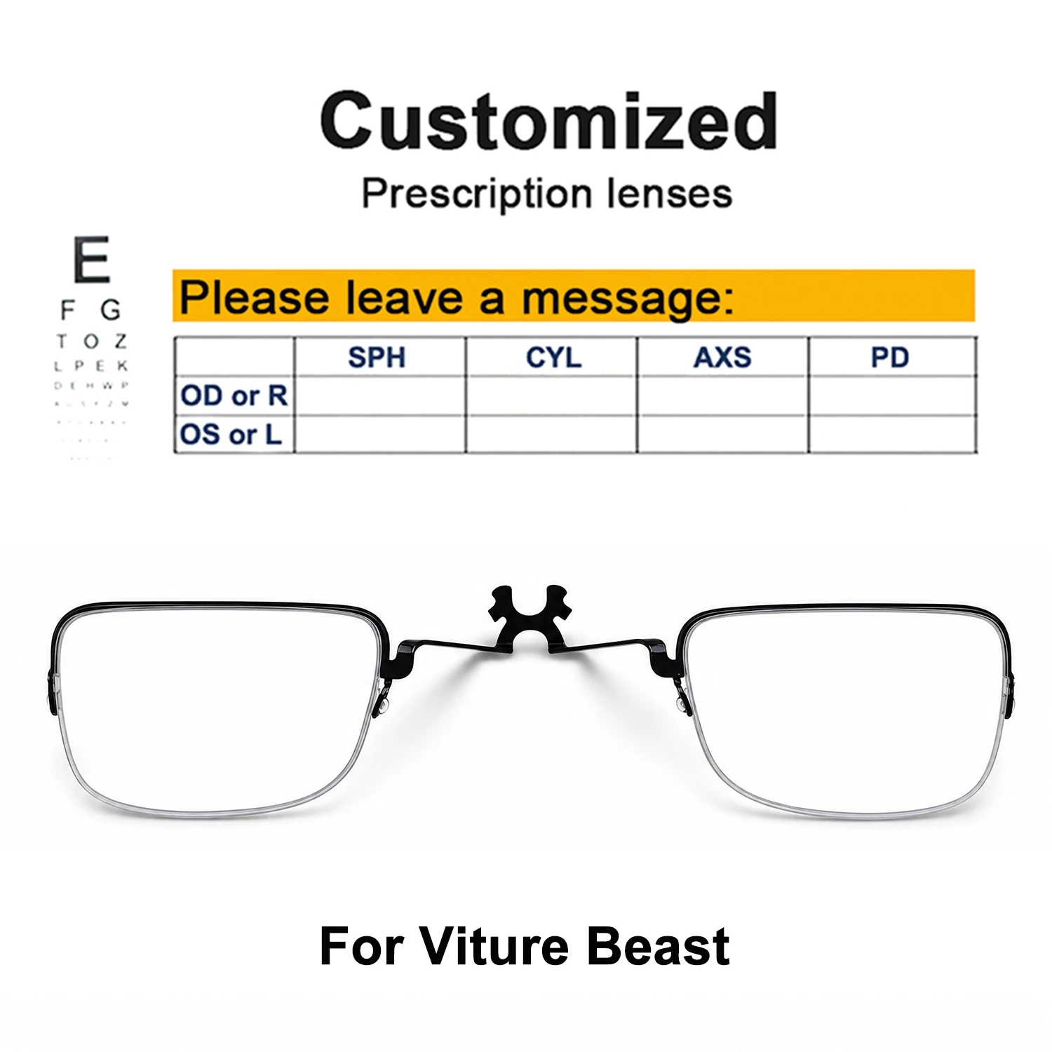For VITURE Pro / Beast / XR/AR Smart Glasses Myopia Lens Astigmatism Anti-blue Anti-glare Light Customized Prescription Lenses image 3
