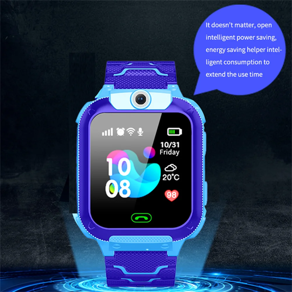 Q12B Kids Smart Phone Watch With Camera Alarm Clock Flashlight Voice Chatting Kids Watches Gift For Boys Girls