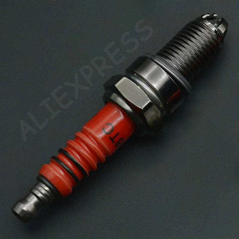 New New 10mm Motorcycle Iridium Spark Plug Three Jaw Three-Pole Energy-saving Spark Plug For A7TC D8TC 110 125 150 With Sleeve