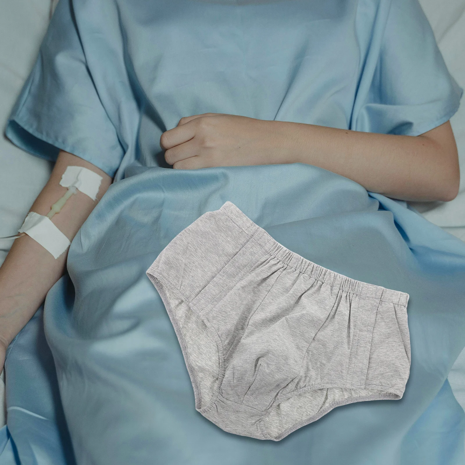 

Men'S Post-Operative Briefs Washable Reusable Incontinence Underwear Hidden Snap Side Opening Adaptive Clothing For Men