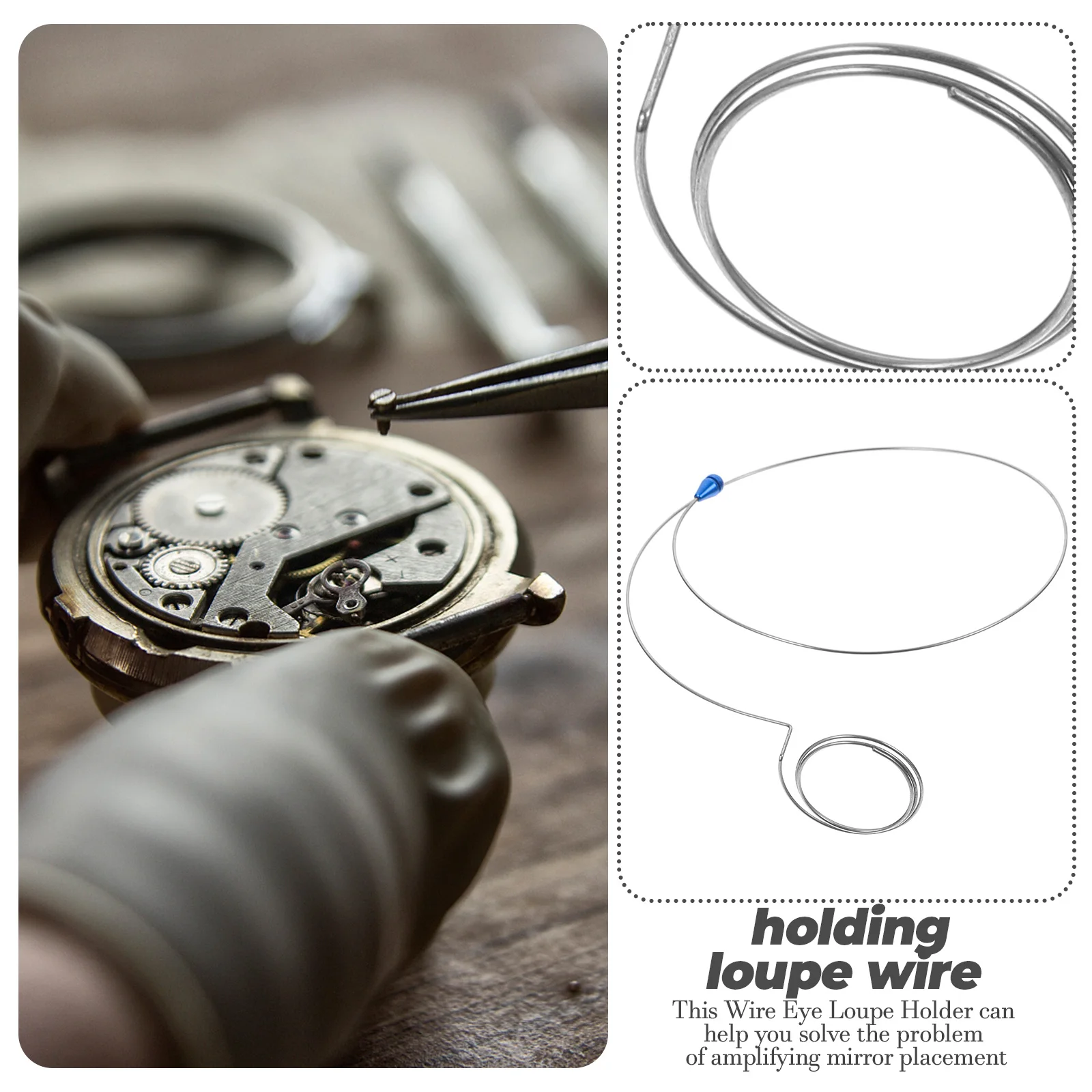 

3pcs Watch Magnifying Glass Wire Ring Loupe Holder Steel Repair Tools Adjustable Brace For Jewelers Practicality Enlarge Frame