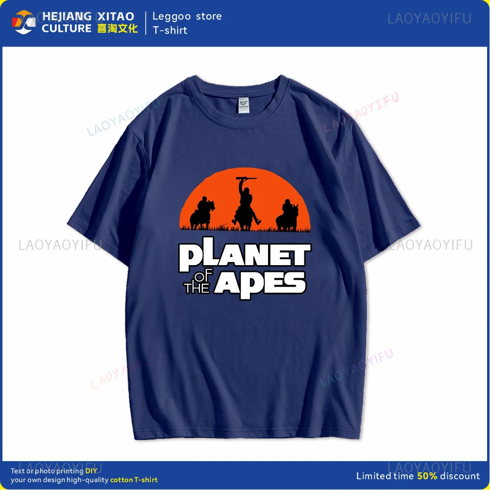 Planet of The Apes Printed T-shirt Classic Millennium Short Sleeve Casual Street Cotton Clothing for Both Men and Women