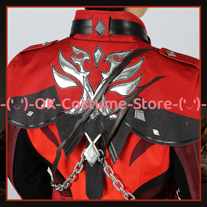 [حجم مخصص] أزياء Genshin Impact Diluc Ragnvindr Darknight التأثيرية لشخصية اللعبة بدلة موحدة لحفلات الكرنفال