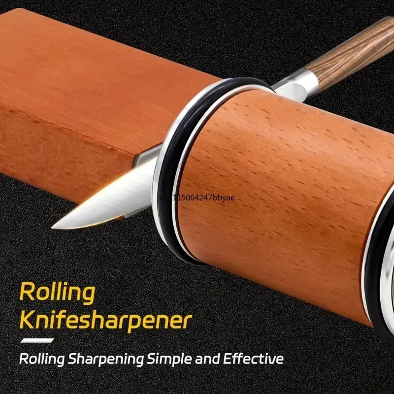 Aluminum Alloy Rolling Sharpener Emery Roller Whetstone Kitchen Blade Grinding Accessory