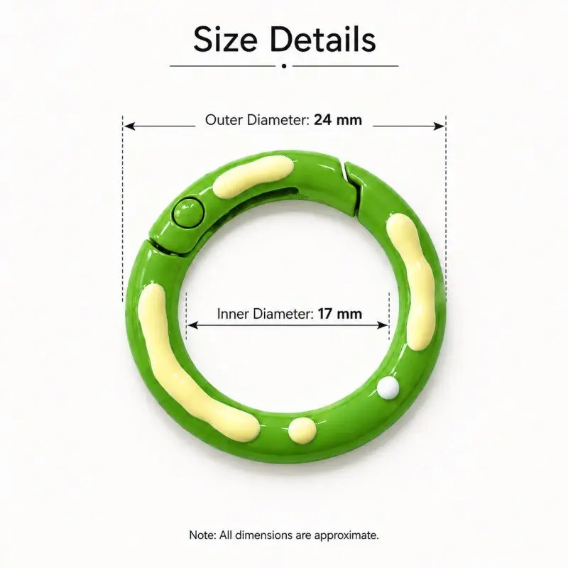 10 Stück mehrfarbige runde Metall-Federhaken, Haken für Hundekette, DIY-Karabiner, Schlüsselanhänger, Schmuckverschluss, Verbindungselemente – Detail 3
