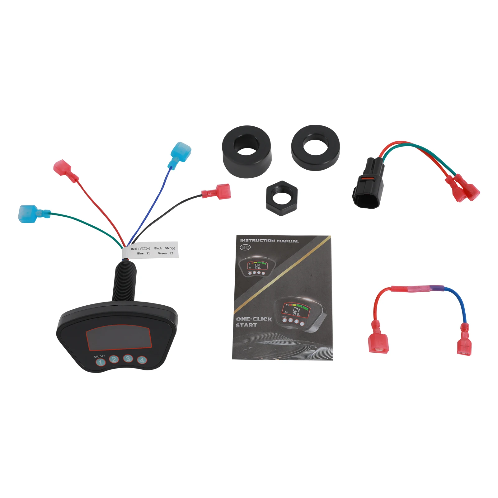 Golf Cart Keyless Ignition Switch One Button Start Password Unlock LCD Display 36V-48V for Club Car EZGO Yamaha