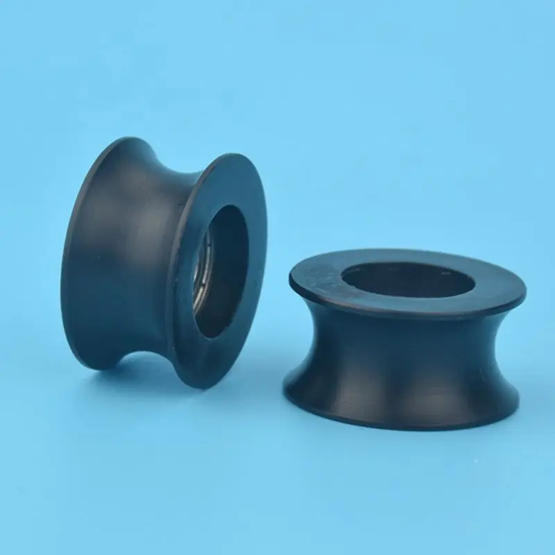 Nylon/POM Polyoxymethylene Coated Bearing Pulley, U Groove Walking Track Wheel Moving Pulley 5*26*13mm