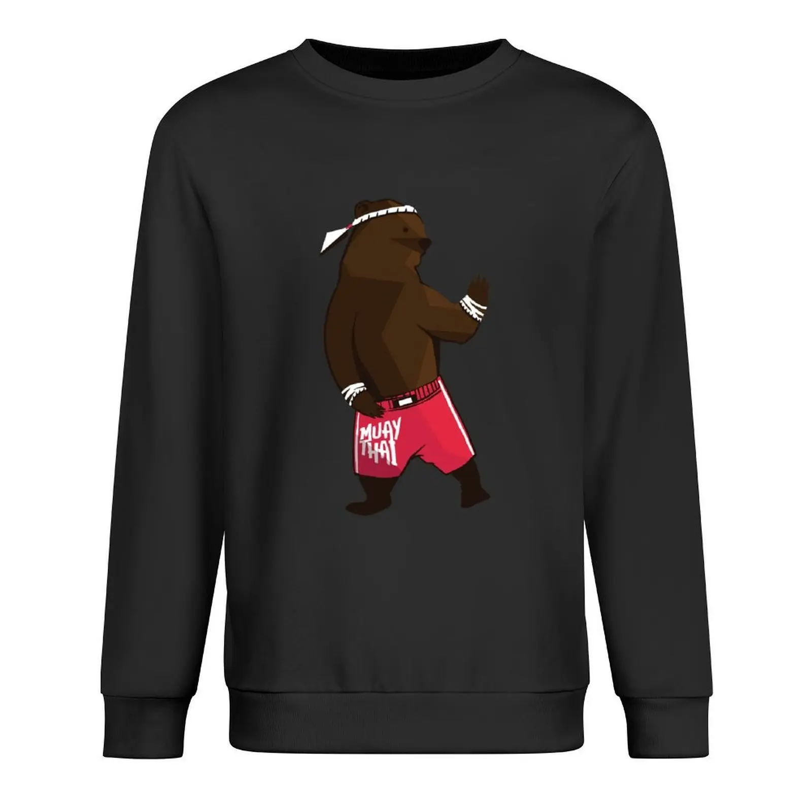

MUAY THAI BEAR Pullover men's clothing autumn clothes men's winter sweater graphic t shirts men new sweatshirt