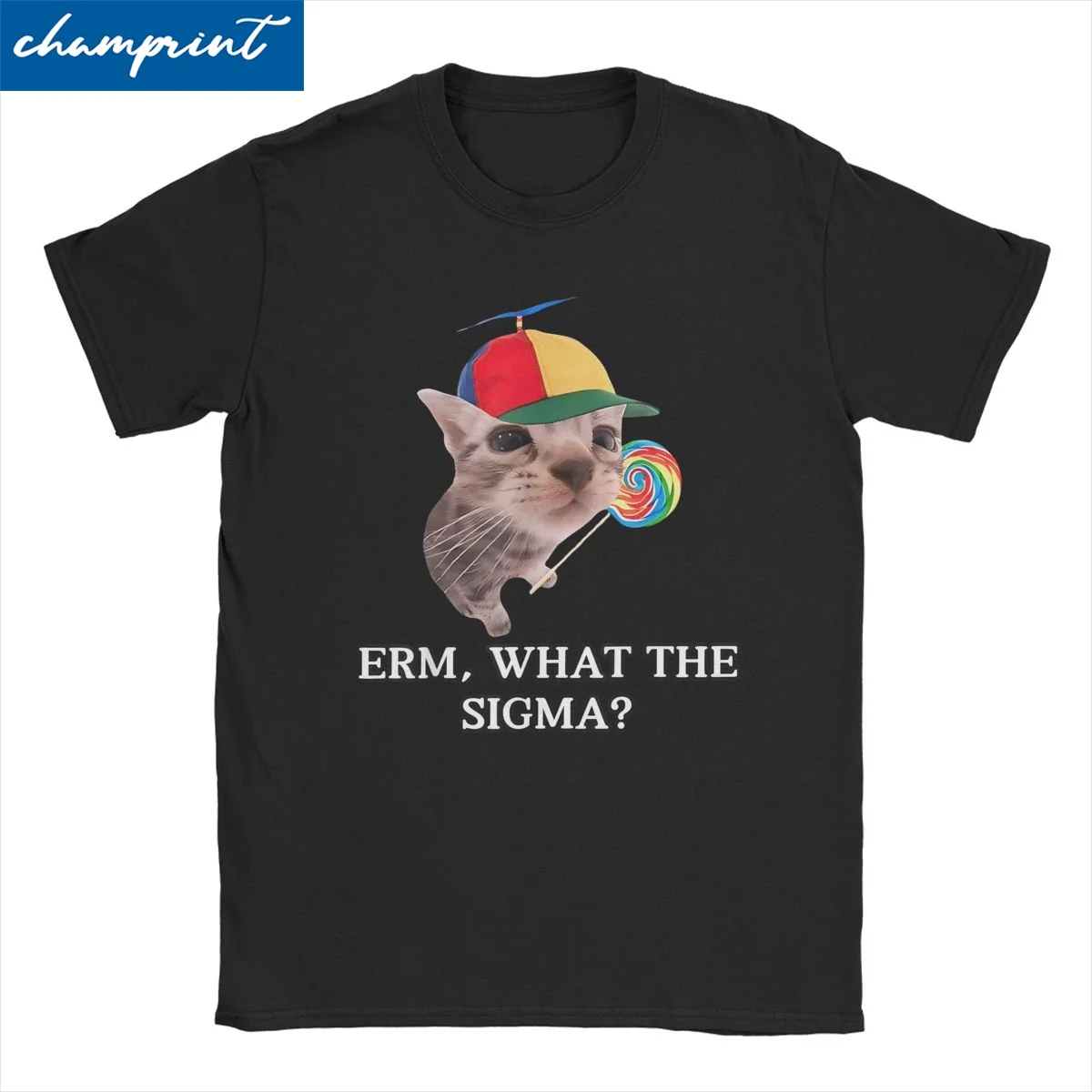 Erm What The Sigma T-Shirts Men Women Funny Meme Cat Crazy Pure Cotton Tee Shirt Round Neck Short Sleeve T Shirt New Arrival Top