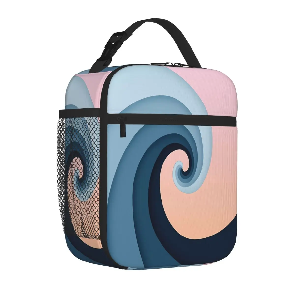 Bestselling Fibonacci Wave Breathable Design Snack Bag Office Meal Prep Insulated Snack Tote