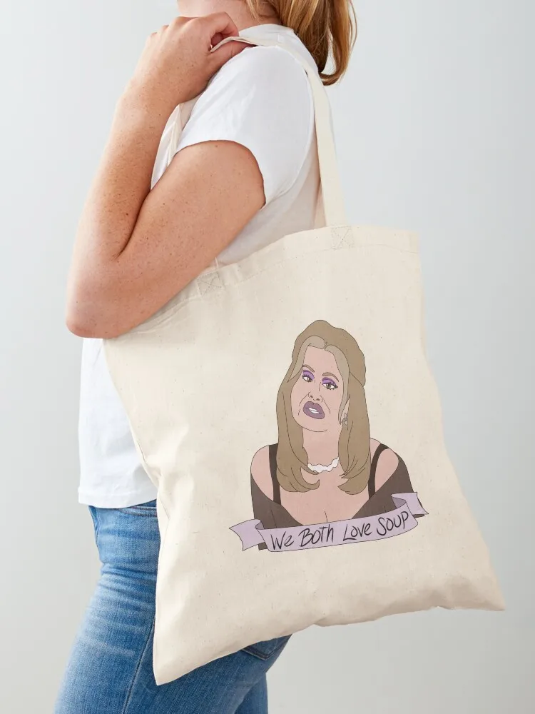 

We Both Love Soup Tote Bag Customizable tote large Custom