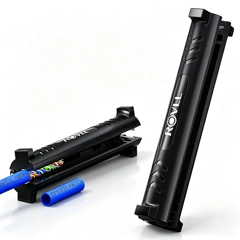 ROVLL Double-Ended Wire Stripper Pen Network Cable Tool Rotary Cable Stripping Tool Deep Shallow Blade Portable Cable Stripper