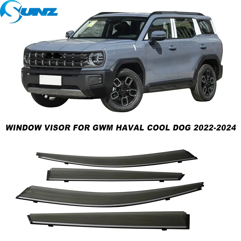 

Car Window Visor For GWM Haval Cool Dog 2022 2023 2024 Weathershield Door Visor Wind Sun Rain Guards Side Window Wind Deflectors