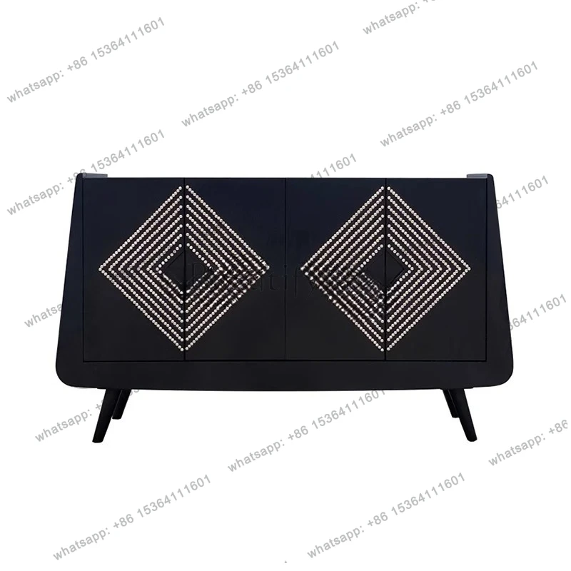 

simple modern creative new double door storage metal splicing dining side storage cabinet