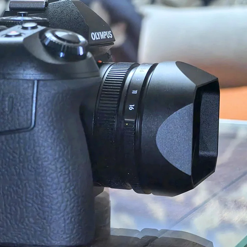 Design for Panasonic LUMIX G LEICA DG SUMMILUX 15mm F1.7 ASPH Metal Bayonet Square Len hood  Comes With Metal Cap
