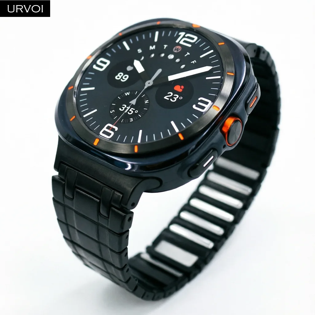 URVOI Band for Galaxy Watch Ultra 2 / 1 (2025) 47mm AP Stainless Steel Wristband Magnet Buckle Loop Easy Fit Connector Switching