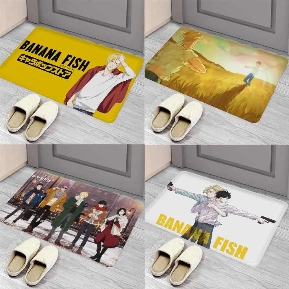 

BANANA FISH Floor Mat Entrance Door Mat Nordic Style Home Doormat Bathroom-Toilet Mats Bedroom Hotel Decor Mat