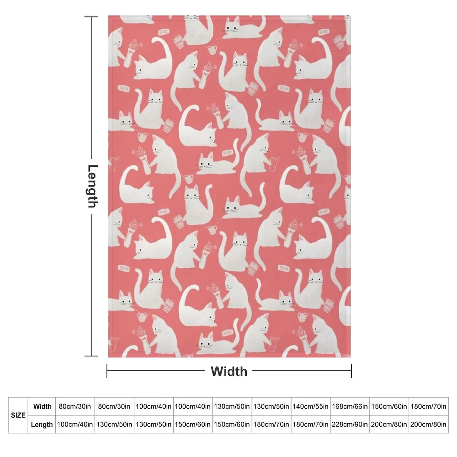 Bad White Cats Knocking Stuff Over Throw Blanket couch cozy soft plush fuzzy picnic outdoor blanket