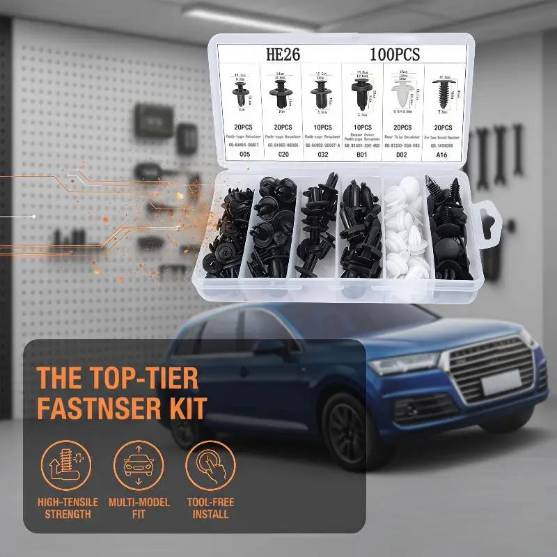 100 Stück korrosionsbeständige Auto-Stoßstangen-Befestigungsclips, Verkleidungs-Befestigungsnadeln für Türverkleidungen, Stoßstangen-Reparatur – Detail 20