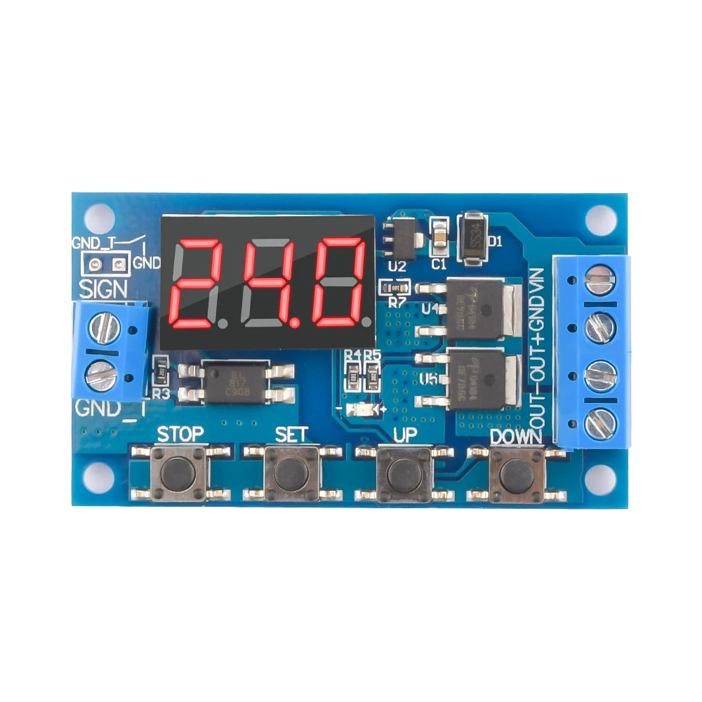 DC5-36V Dual MOS LED Digital Time Delay Relay DIY  Trigger Cycle Timer Delay Switch Circuit Board Timing Control Module