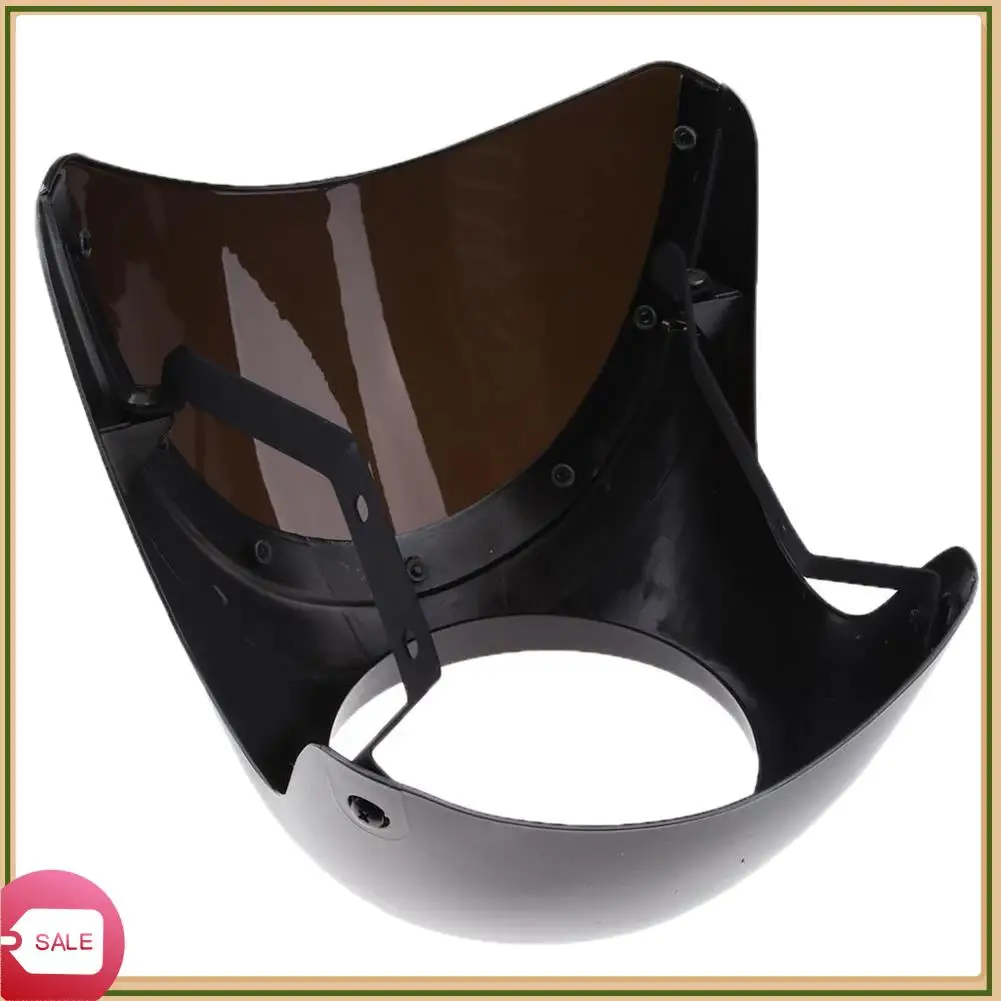 

Unique Motorcycle Front Headlight Fairing Windscreen Windshield Plastic Universal Cafe Racer Retro Headlight Wind Screen