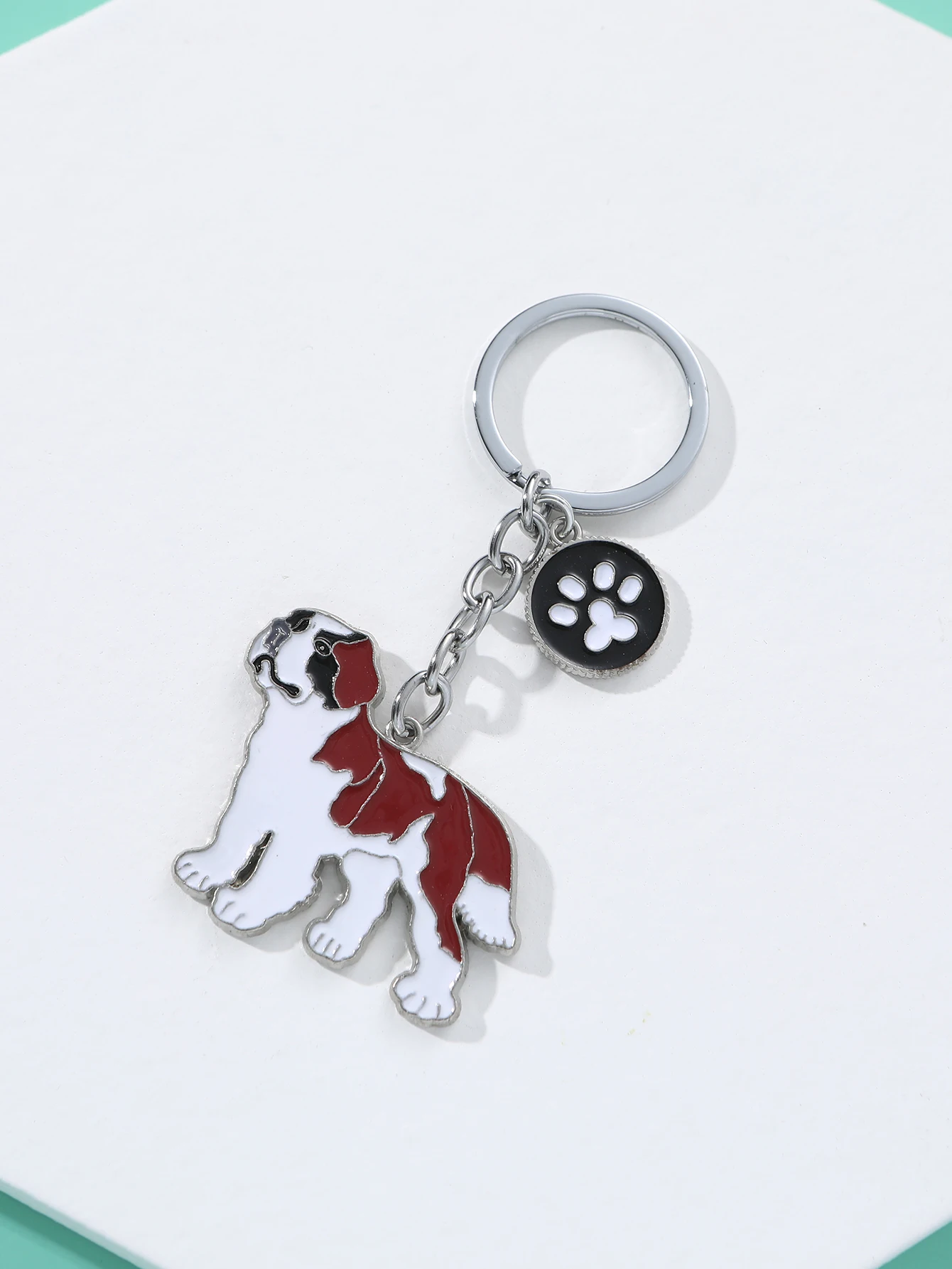 St.Bernard Dog Key Chains For Women Men Alloy Metal Dog Pendant Key Ring Car Keychain Bag Charm Keyring Gifts