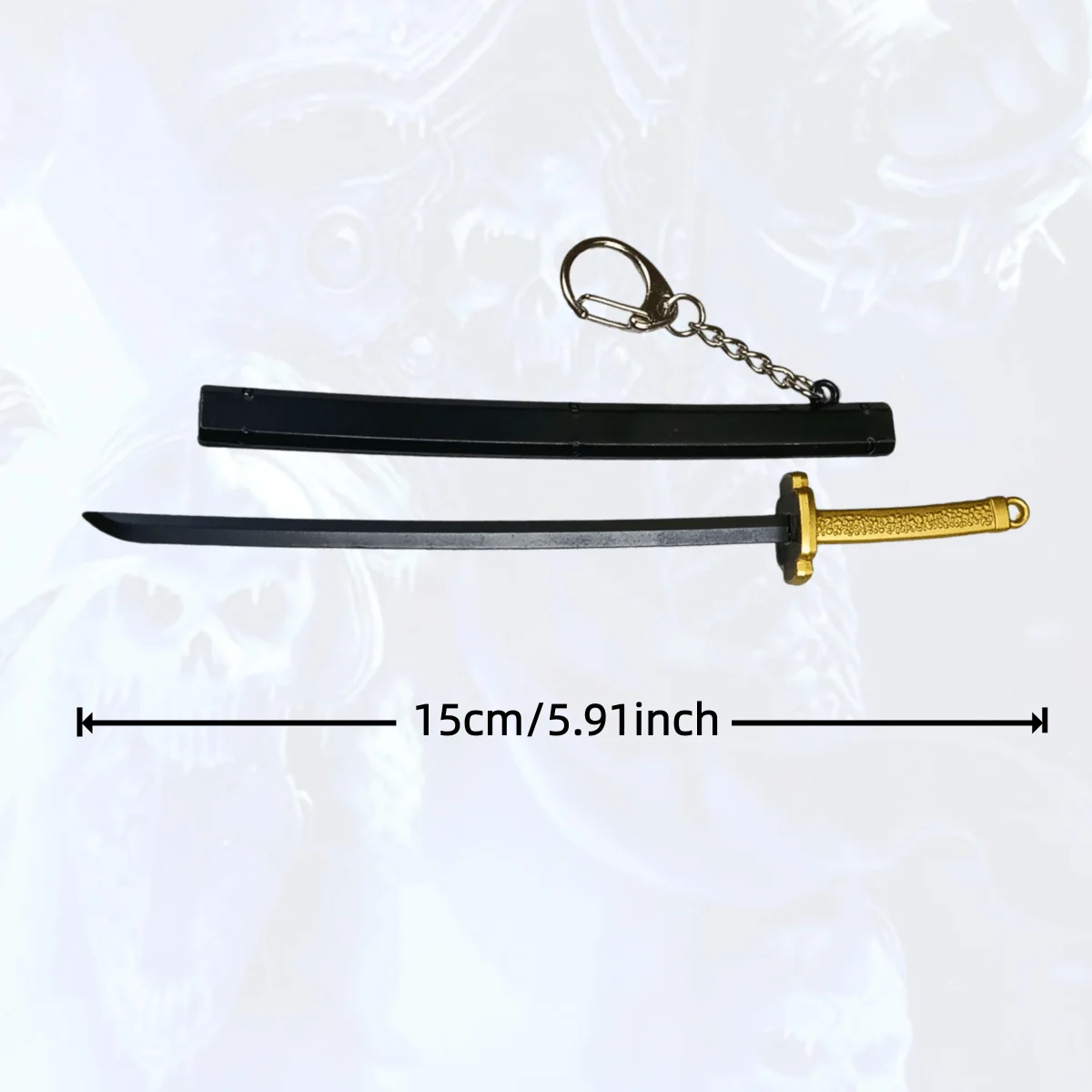 5.9 pouces démon Slayer Tsugikuni Yoriichi métal Katana épée sabre couteau Ninja Original samouraï sabre Cosplay accessoires accessoire jouet
