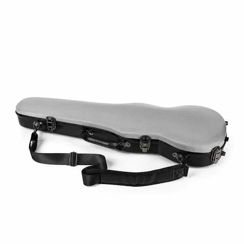 Crystal Clear FRP Violin Case Waterproof Shockproof Aviation Material Hard Shell Protective Gig Bag for 4/4 3/4 1/2 Violins