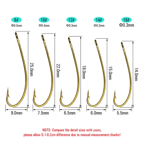 Imagen 2 del producto ICERIO 100 Uds 3X vástago largo curva pesca mosca anzuelo Stonefly estimulador de ninfas atractor mosca seca anzuelos de púas
