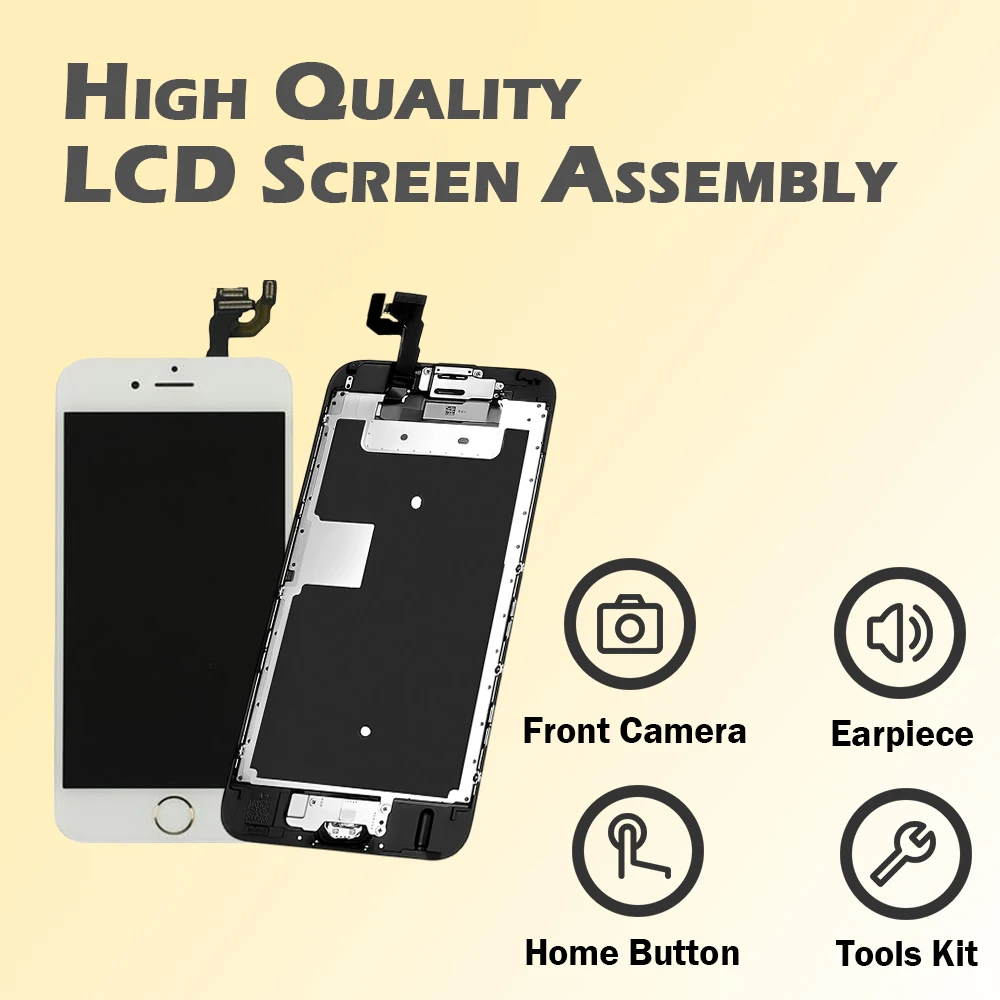 Full Set Display For iPhone 6 6S Plus 6P 6SP LCD Screen Complete Replacement Touch Digitizer Assembly+Front Camera+Home Button