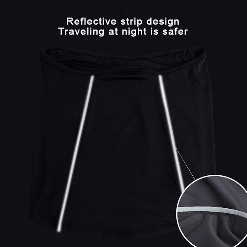 Reflective Nigh Riding Half Face Mask Summer Ice Silk Sunscreen Dust-proof Neck Collar Scarf Sports Bandana Men Women