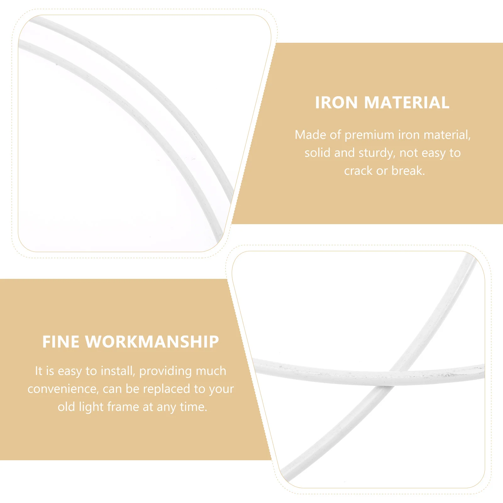 2 قطعة غطاء مصباح حديدي مستدير حلقة 30 سنتيمتر دعم معدني ل قلادة ضوء قفص ذاتي الصنع غطاء سلك حماية ملحقات الإضاءة #1