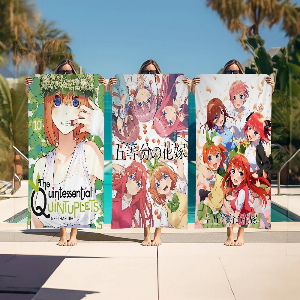 

The Quintessential Quintuplets Anime Microfiber Beach Towel Absorbent Quick Dry Yoga Swimming Resort Mountain Climbing Towel