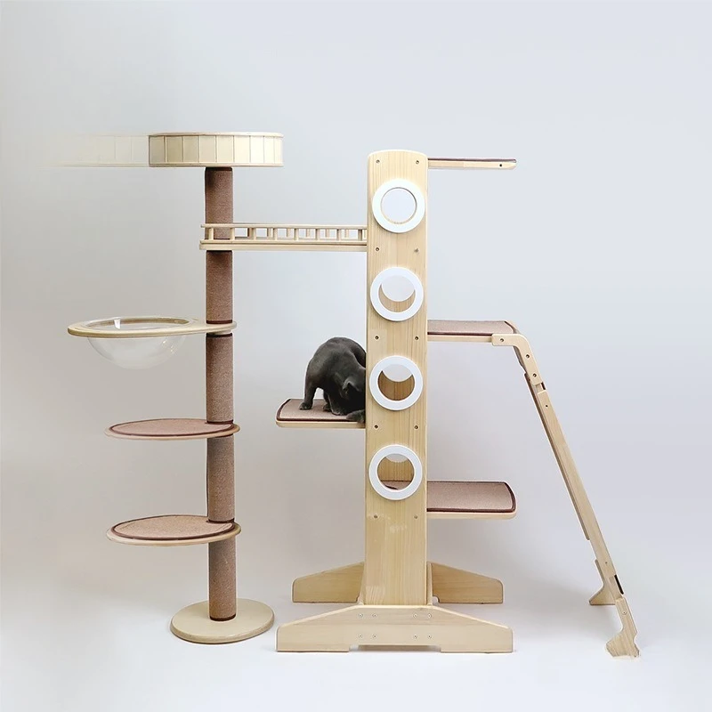 climbing frame, c nest, cat tree integrated, large  villa widened cat scratching board cloth
