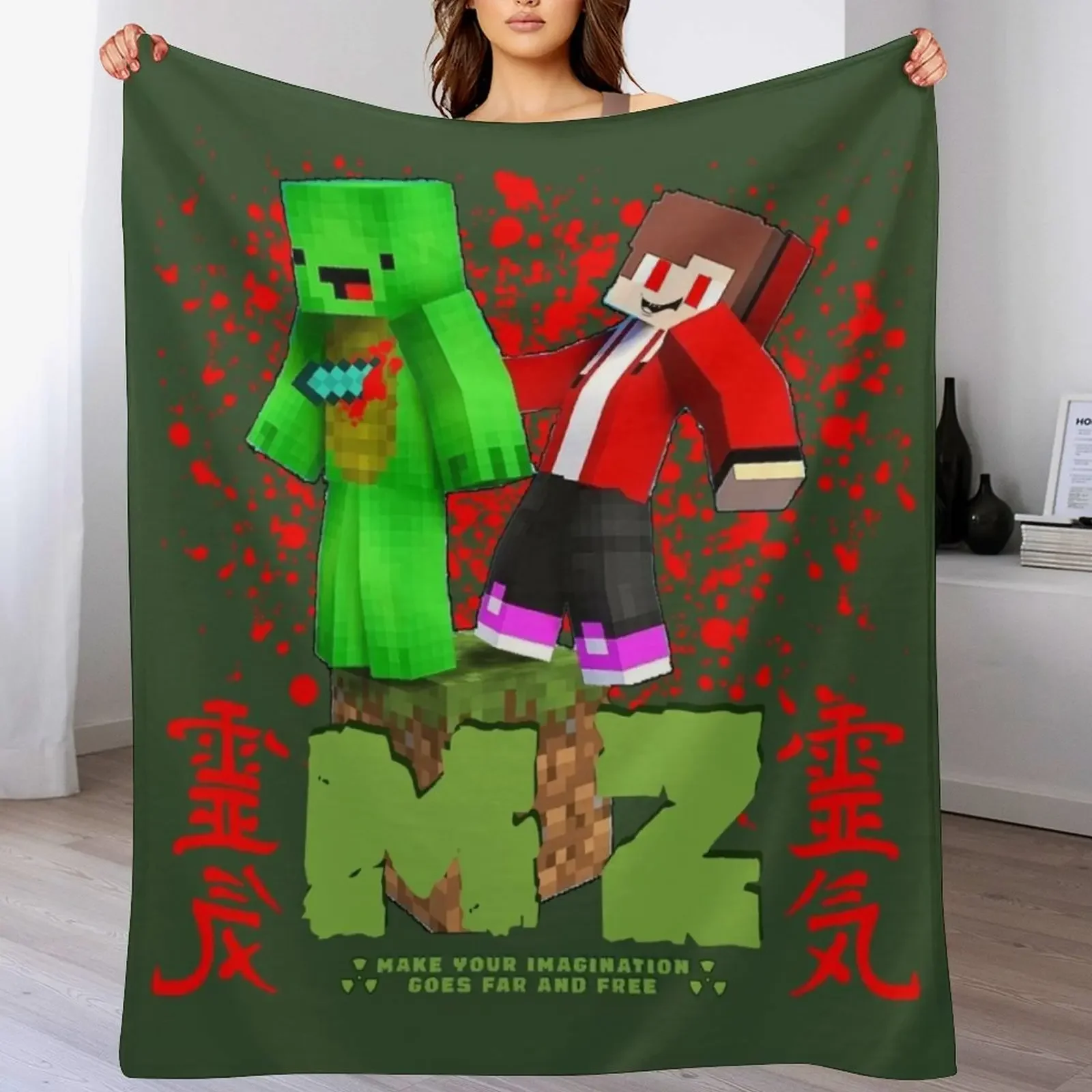 

JJ's Maizen And Mikey Throw Blanket Sofas Hairys manga blankets and throws Blankets