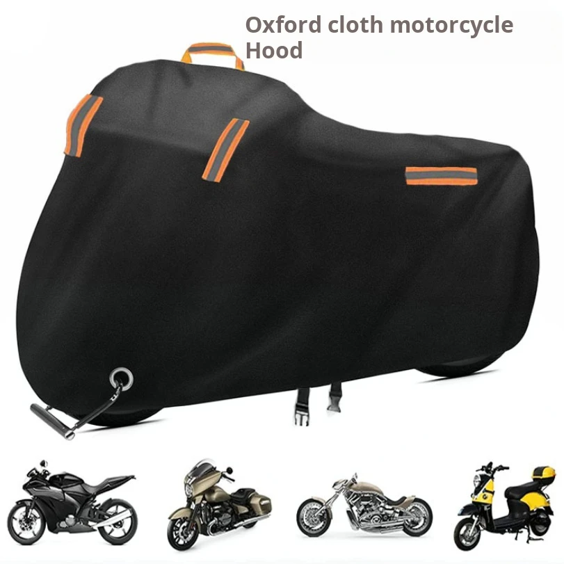 Motorcycle Cover 210D Oxford Cloth Motorcycle Clothing Four Seasons Electric Vehicle Rain Cover Thickened Flame Retardant
