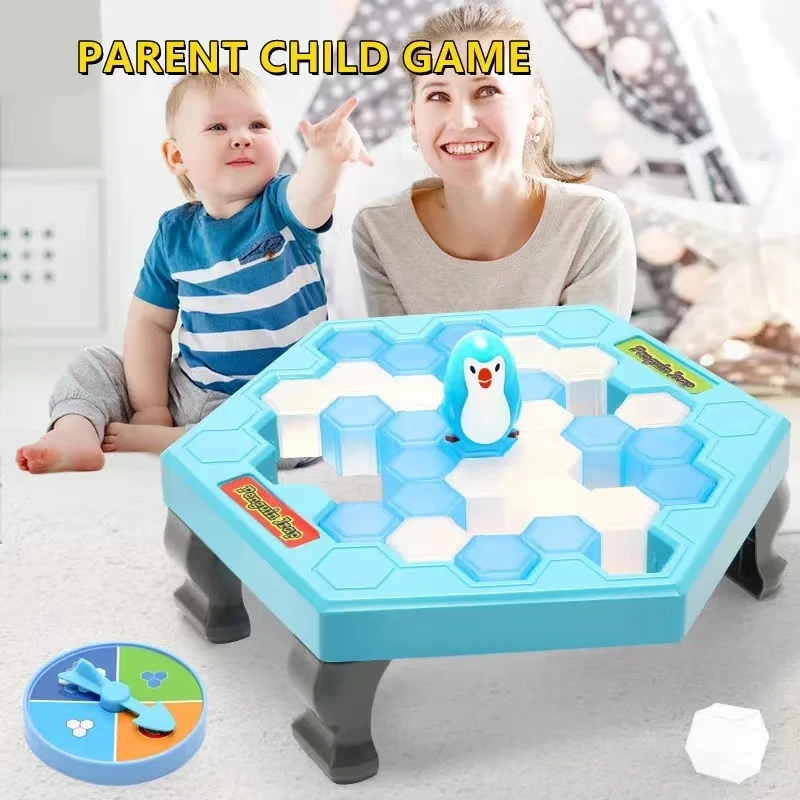 Mini Kids Save Penguin Ice Block Breaker Trap Toys Funny Parent Children Kids Table Game Kids Adult Toy Stress Reliever Decor