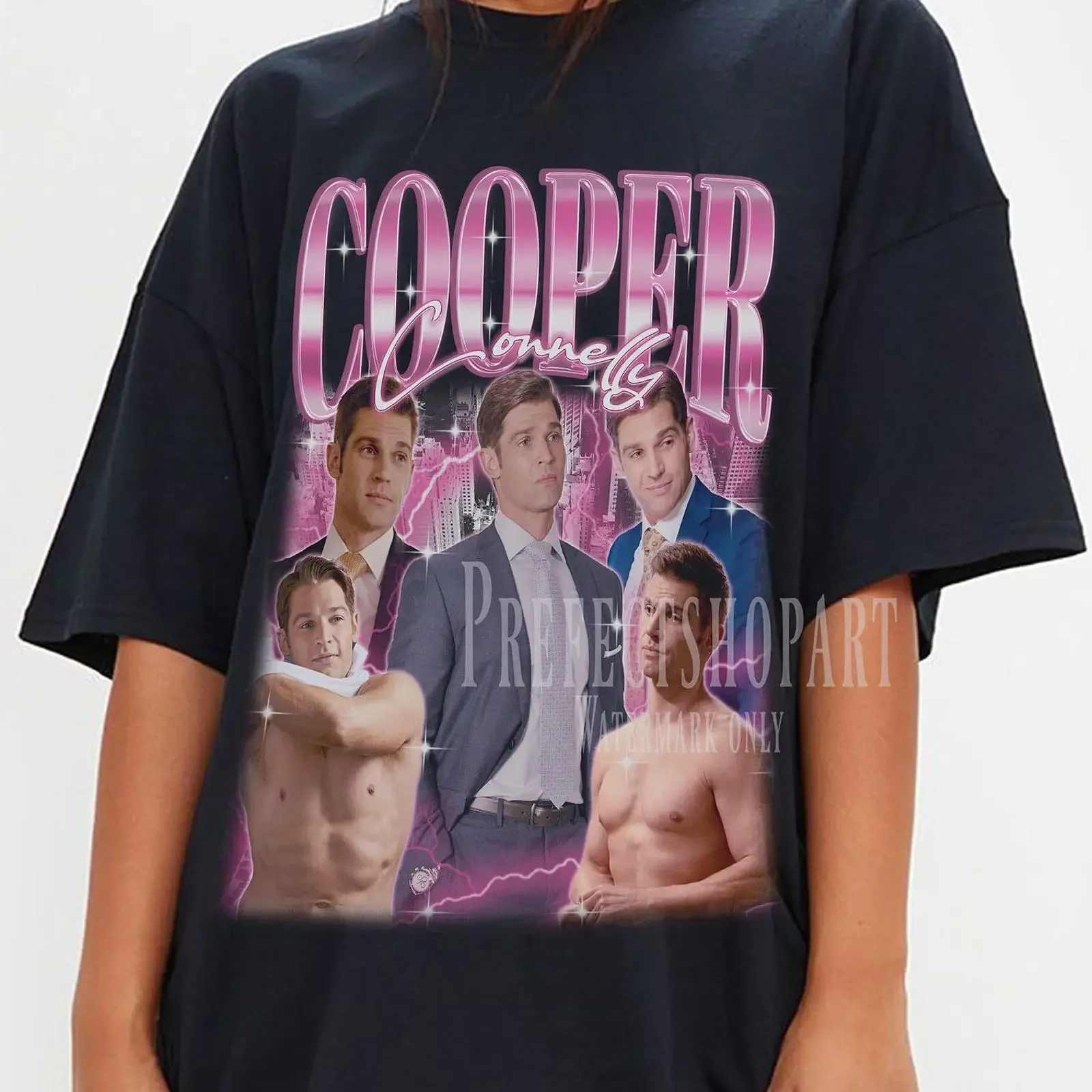 COOPER CONNELLY Retro T shirt Vintage Homage 90's Mike Vogel Fans GifT vintage Washed Soft Stretched Top For Everyday Wear