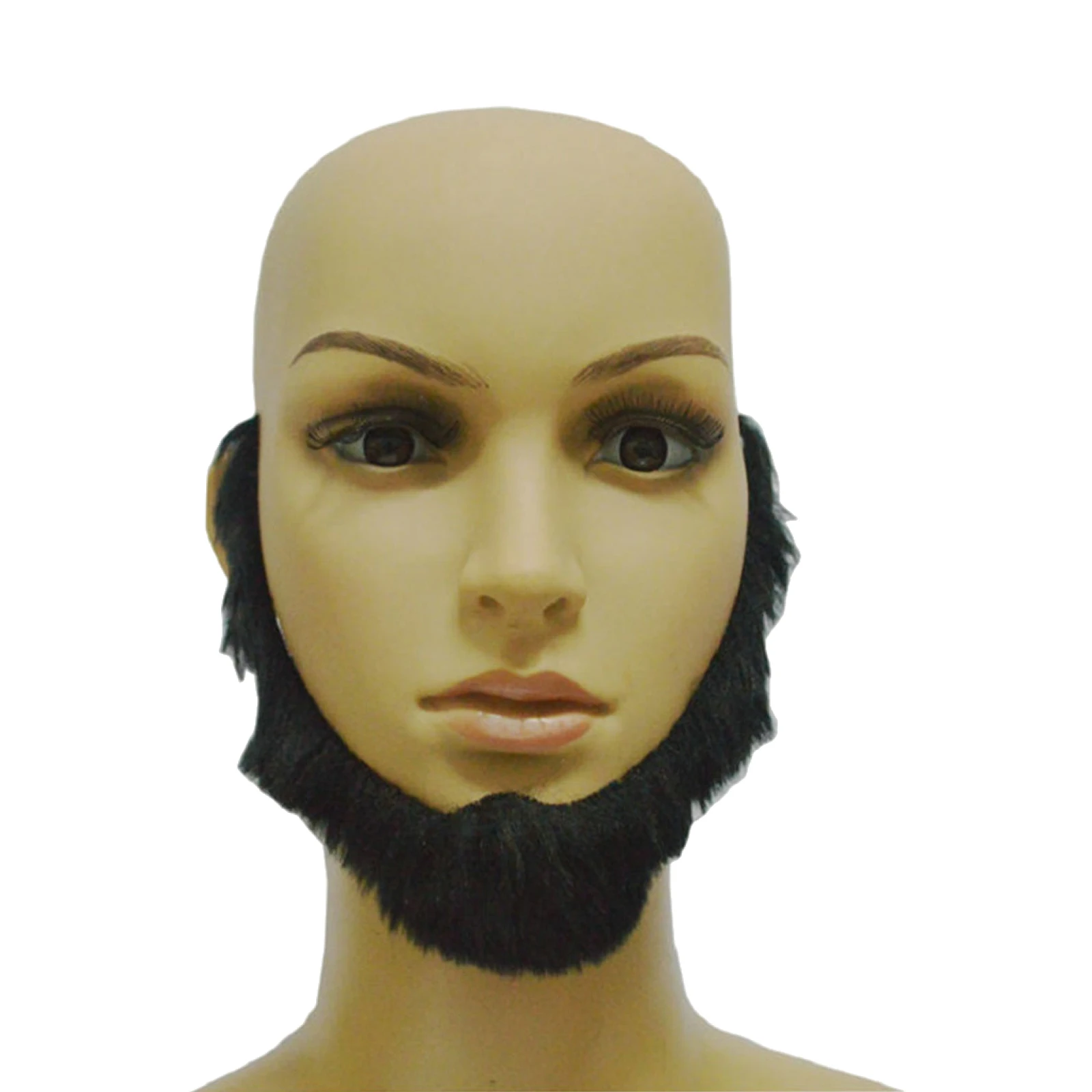 Barba falsa trajes acessórios para homens, pêlos faciais falsos, adereços de barba de flanela, bigodes de Halloween, cosplay vestir