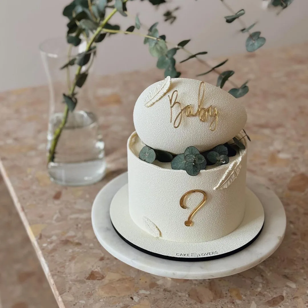 OhBaby Baby-Kuchenaufsatz aus Acryl, Wochenenddekoration, Willkommen, Babyparty-Zubehör, Partydekoration, Kuchendekoration mit Geschlecht offenbaren – Detail 1