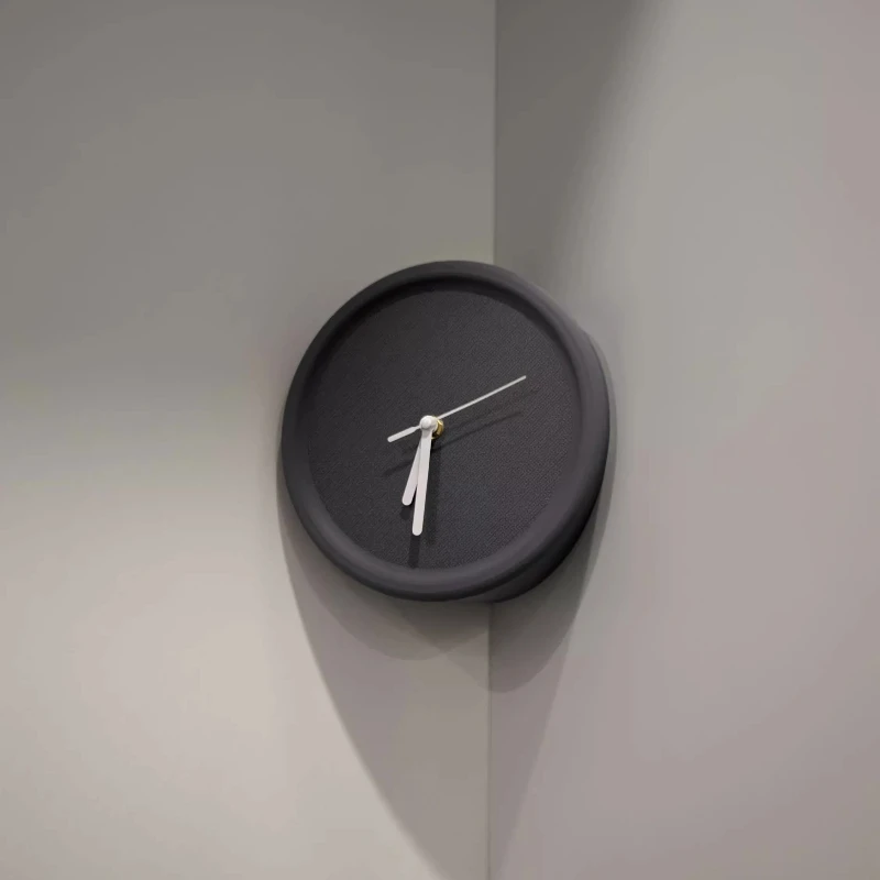 Stylish Corner Wall Clocks Minimalist  Angle Timepiece for Living Room Ins Art Wall Decor Mechanism Silent Modern Watches