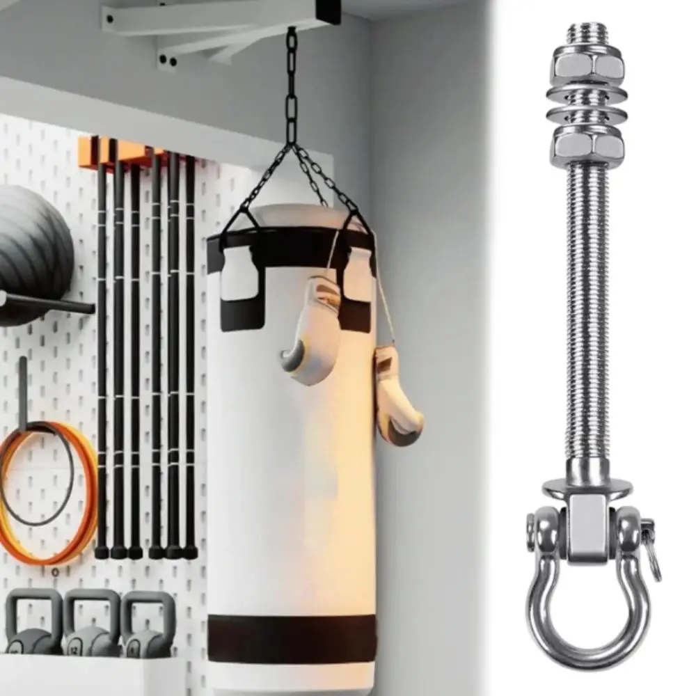 Heavy Duty Swing Hook Stainless Steel Threaded Shaft Yoga Hammock Hook Easy Installation Durable Hanging Chair Accessories