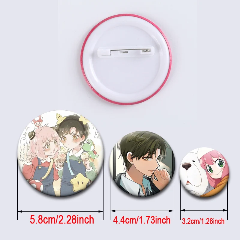 FAMILY Anime Character Brooches Anya Forger SPY Cute Cartoon Badge for Backpack Accessories Gifts Handmade Exquisite Pins