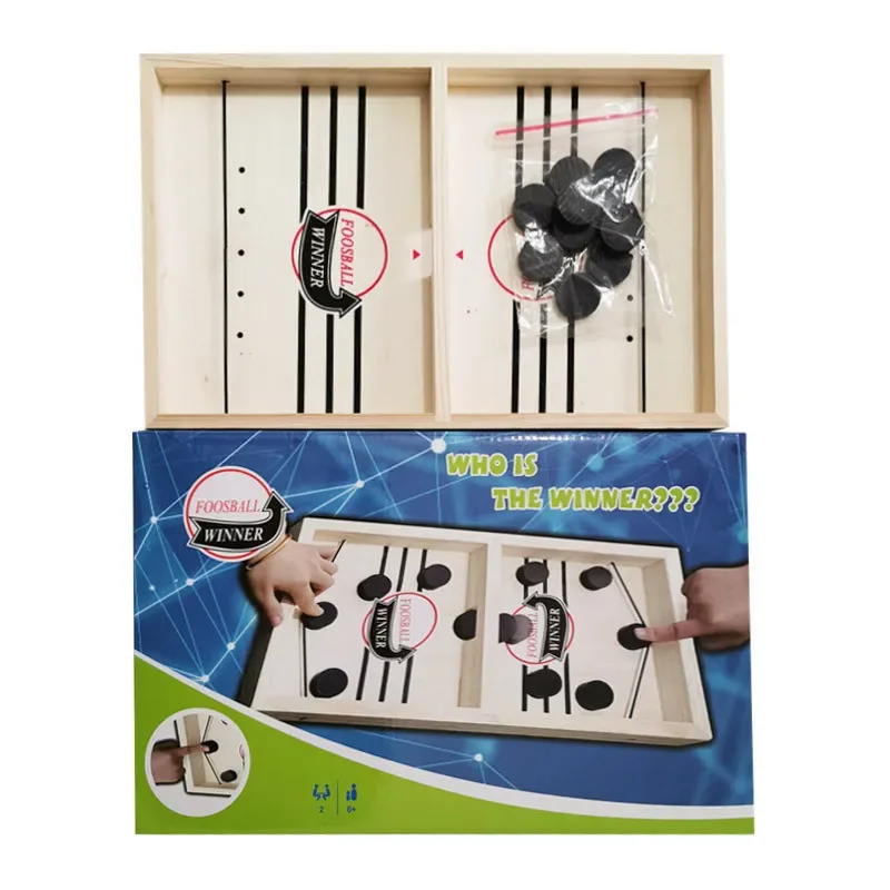 Table Hockey Game Catapult Chess Parent-child Interactive Fun Competitive Toy Wooden Billiard Board Game Foosball Winner Games