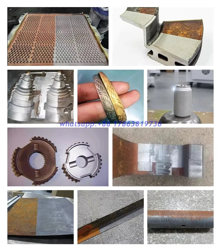 Macchina portatile per la pulizia laser a fibra da 200 W 300 W per la rimozione della ruggine per la pulizia di parti metalliche in acciaio inossidabile con pietra di legno